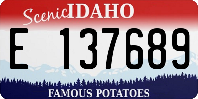 ID license plate E137689