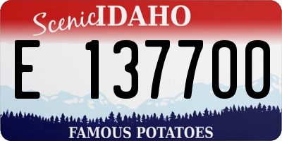ID license plate E137700