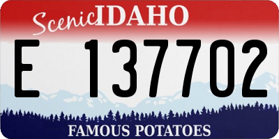 ID license plate E137702