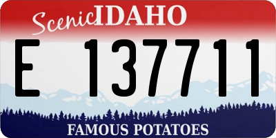 ID license plate E137711