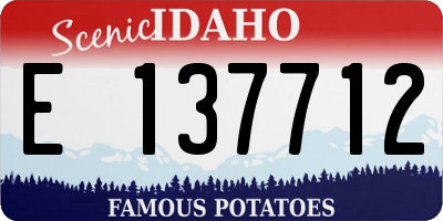 ID license plate E137712