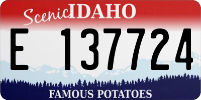 ID license plate E137724
