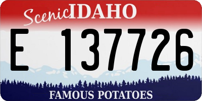 ID license plate E137726