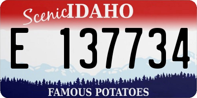 ID license plate E137734