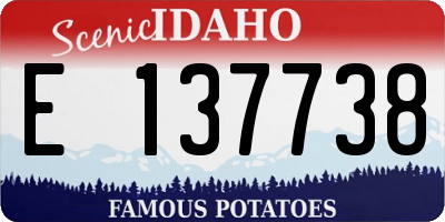 ID license plate E137738
