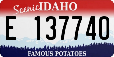 ID license plate E137740