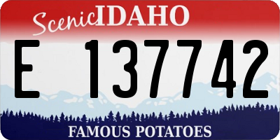 ID license plate E137742