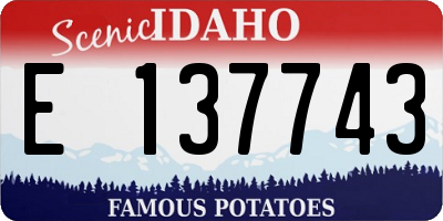 ID license plate E137743
