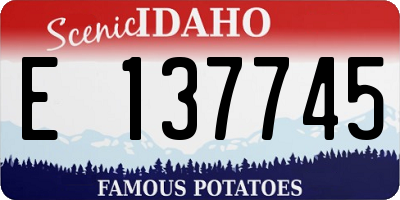 ID license plate E137745