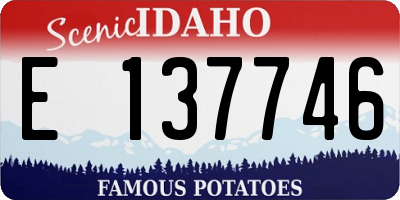 ID license plate E137746