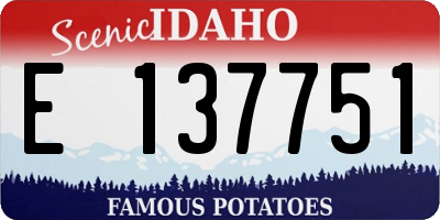ID license plate E137751