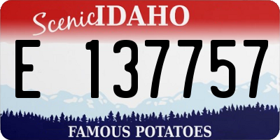 ID license plate E137757