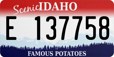 ID license plate E137758