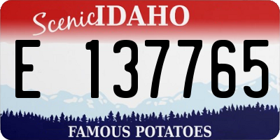 ID license plate E137765