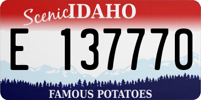 ID license plate E137770