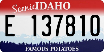 ID license plate E137810