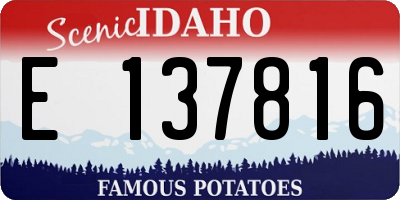 ID license plate E137816