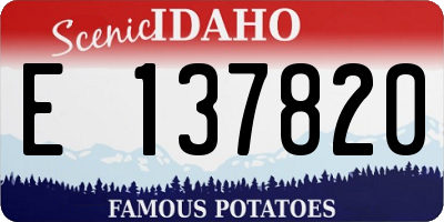 ID license plate E137820