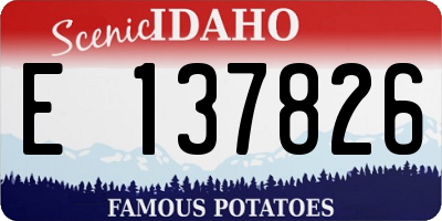 ID license plate E137826