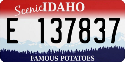 ID license plate E137837