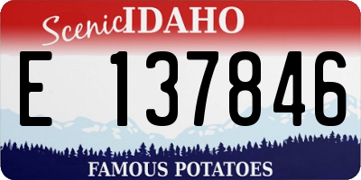 ID license plate E137846