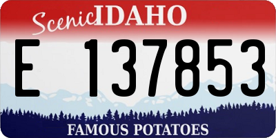 ID license plate E137853