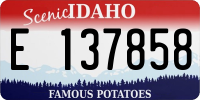 ID license plate E137858