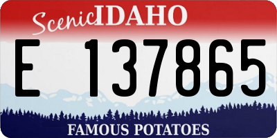 ID license plate E137865
