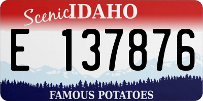 ID license plate E137876