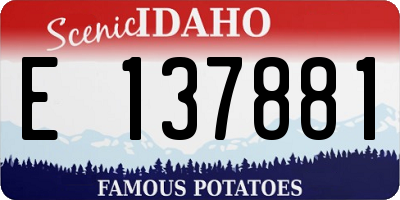 ID license plate E137881