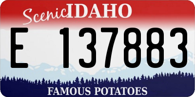 ID license plate E137883