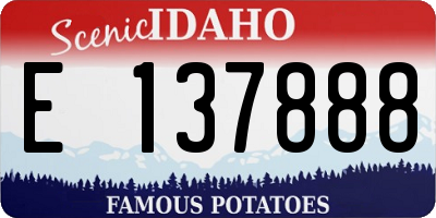 ID license plate E137888