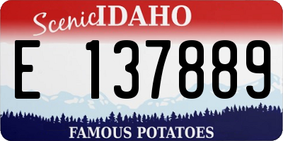 ID license plate E137889