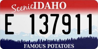 ID license plate E137911