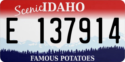 ID license plate E137914