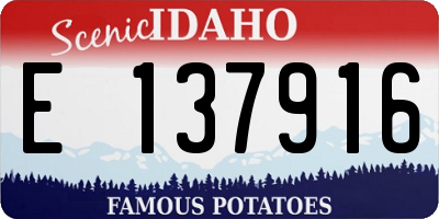 ID license plate E137916