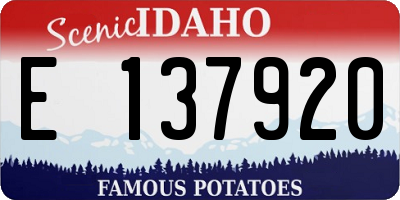 ID license plate E137920