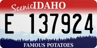 ID license plate E137924