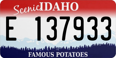 ID license plate E137933