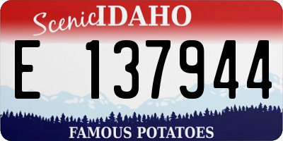 ID license plate E137944