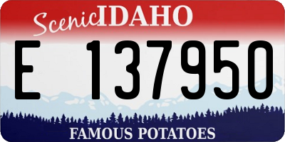 ID license plate E137950