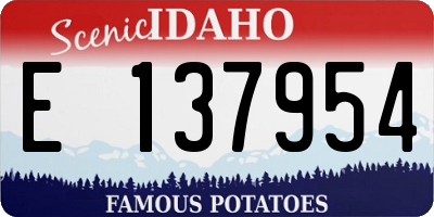 ID license plate E137954