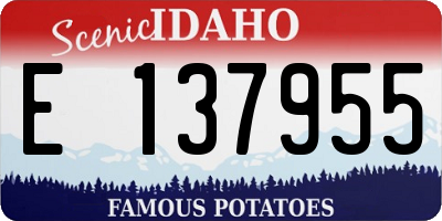 ID license plate E137955