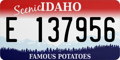 ID license plate E137956