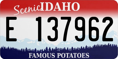 ID license plate E137962
