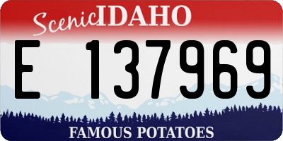 ID license plate E137969