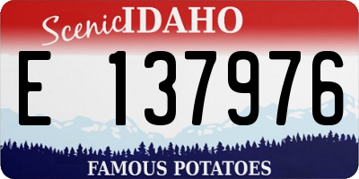 ID license plate E137976