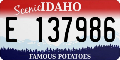 ID license plate E137986