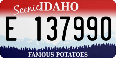 ID license plate E137990