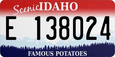 ID license plate E138024